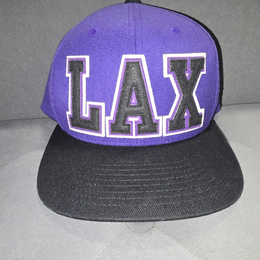 Purple and Black LAX Snapback Hat